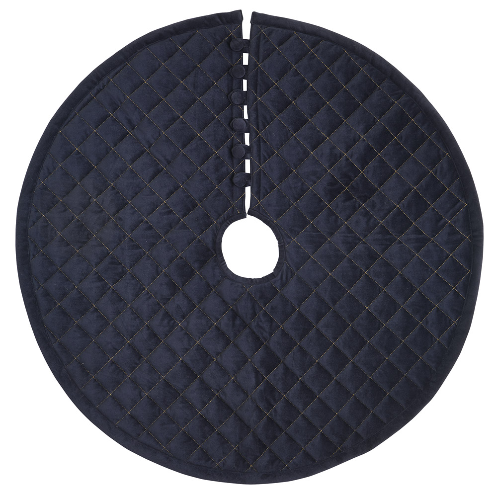 Wilko Majestic Quilted Velour Tree Skirt Image 1