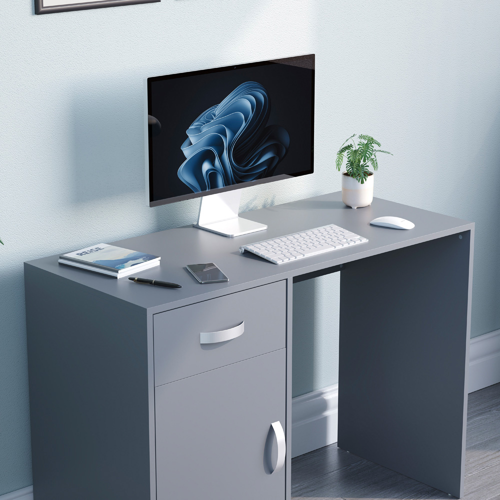 Vida Designs Hudson Computer Desk Grey Image 6