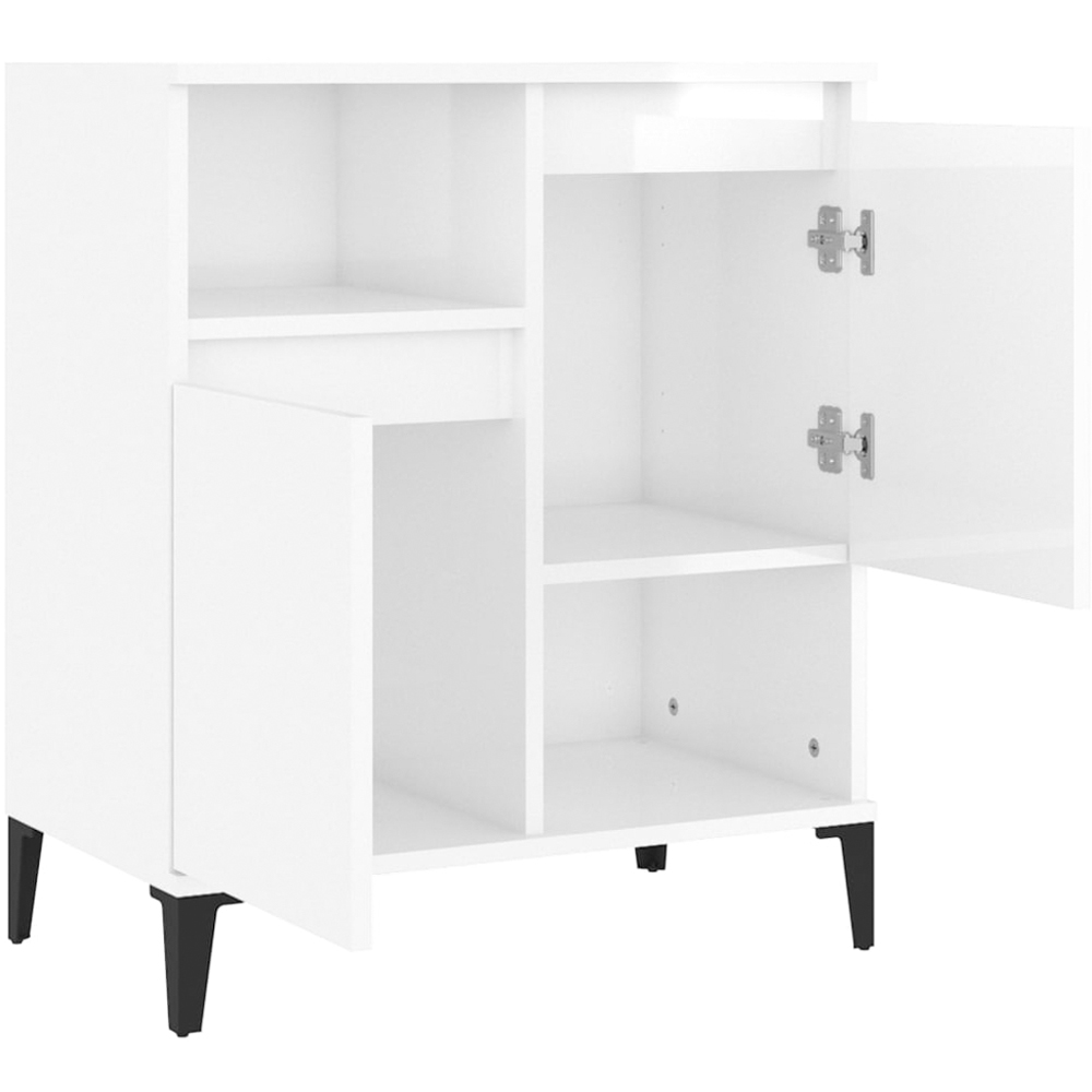 vidaXL 4 Shelf White Sideboard Image 6