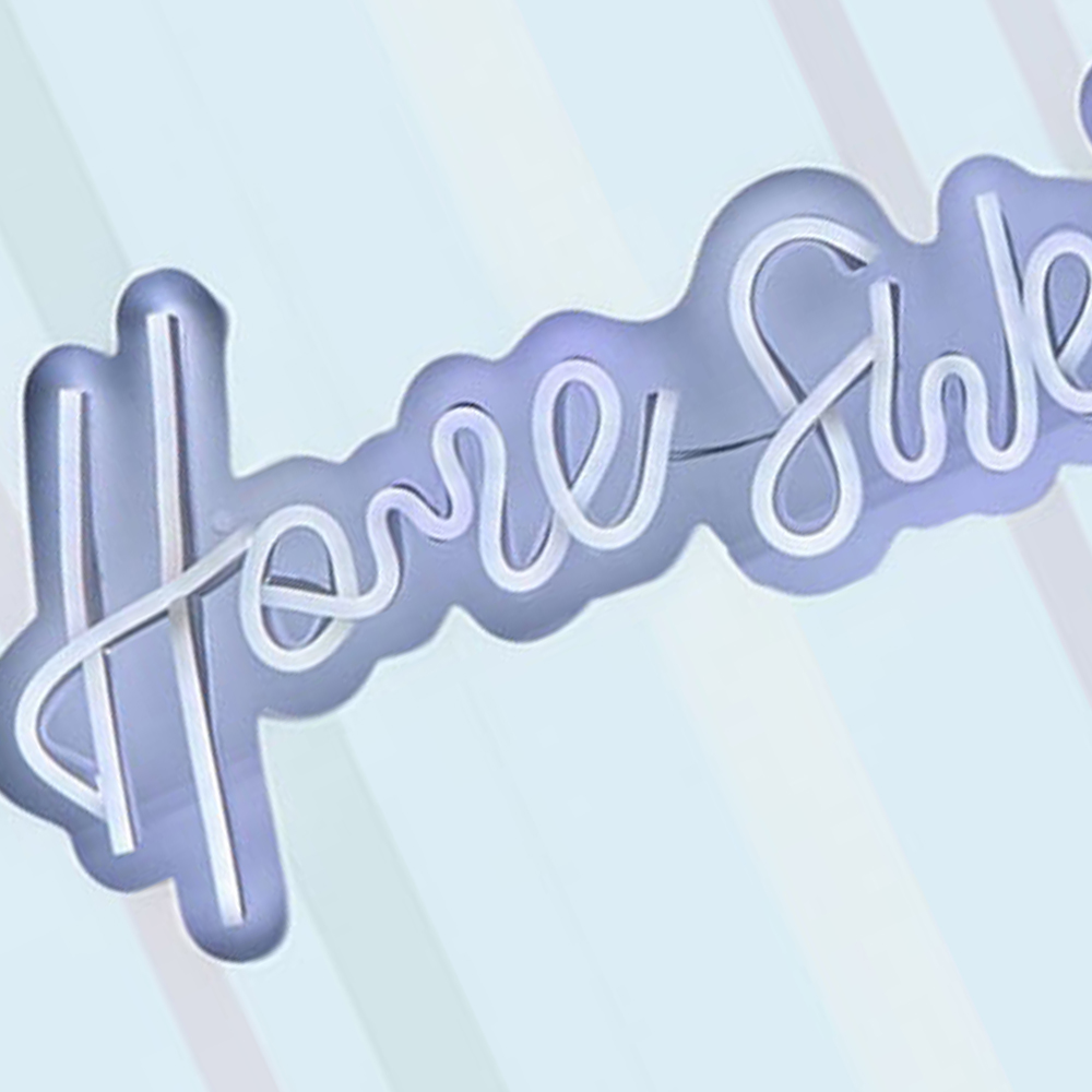 Neon Home Sweet Home Sign - White Image 6