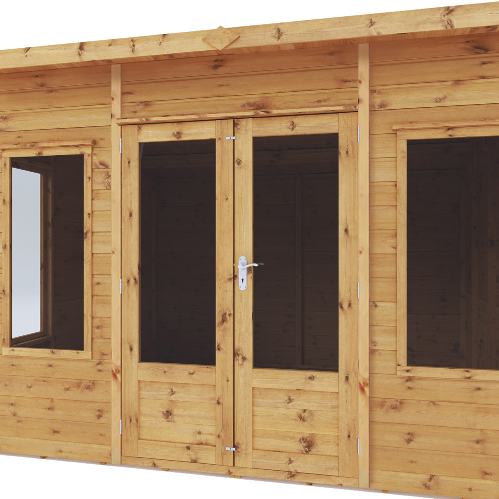 Mercia Helios 10 x 8ft Double Door Premium Shiplap Traditional Summerhouse Image 4
