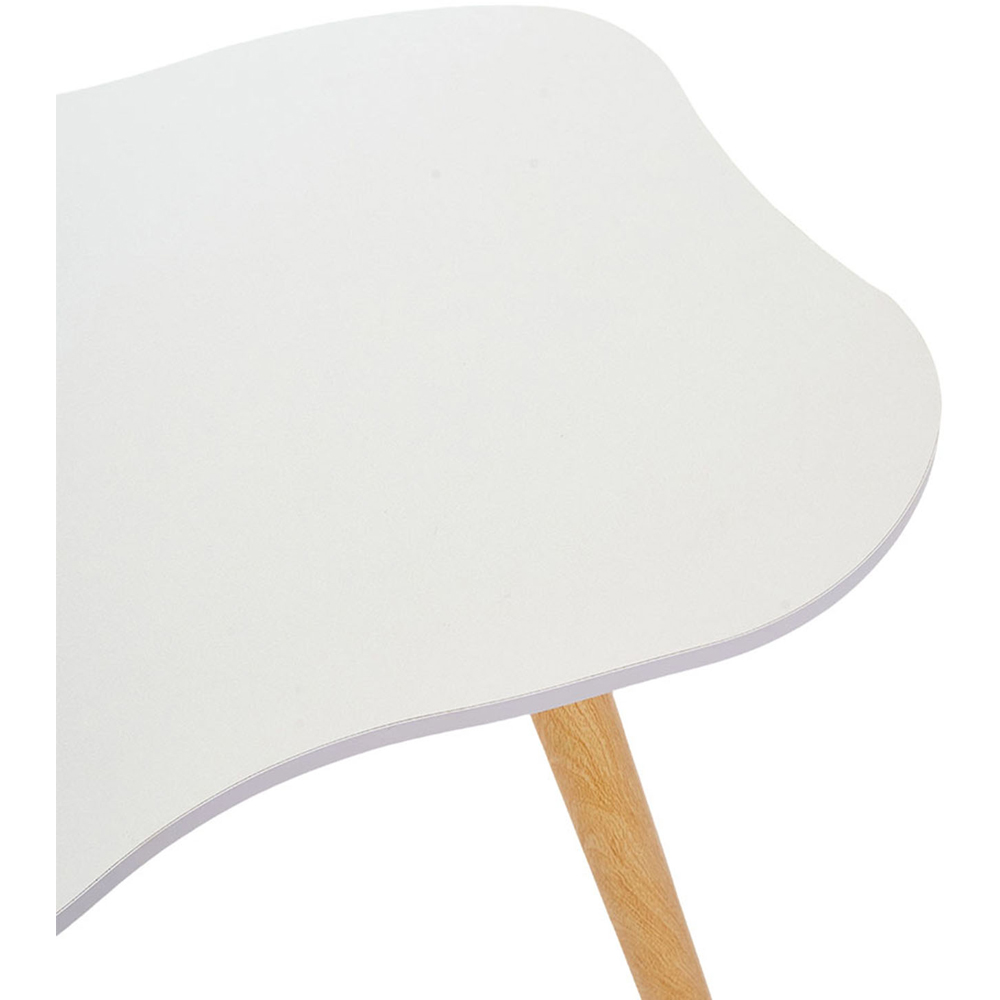 Living and Home White Cloud Shaped Coffee Table Image 3