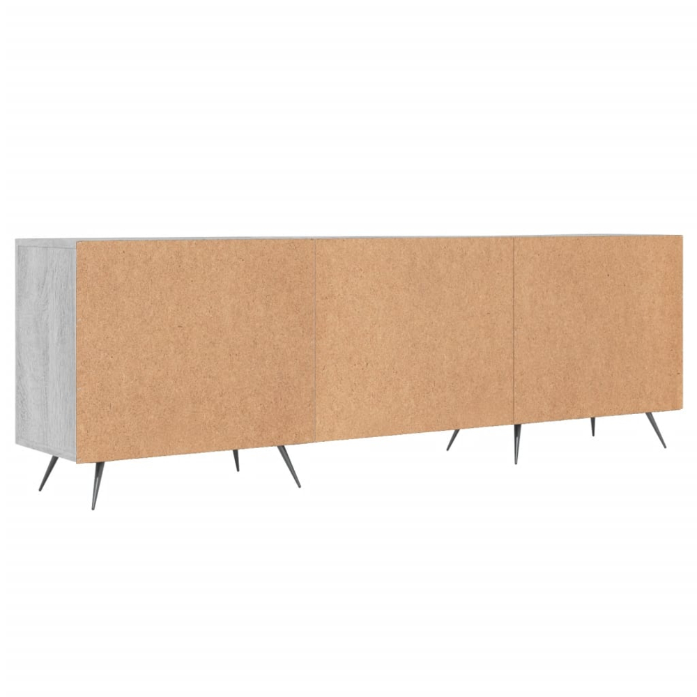 vidaXL 2 Door 2 Shelf Grey Sonoma TV Cabinet Image 8