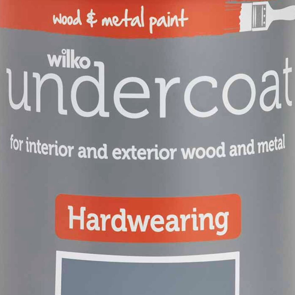 Wilko Wood and Metal Mid Grey Hardwearing Undercoat 750ml Image 3