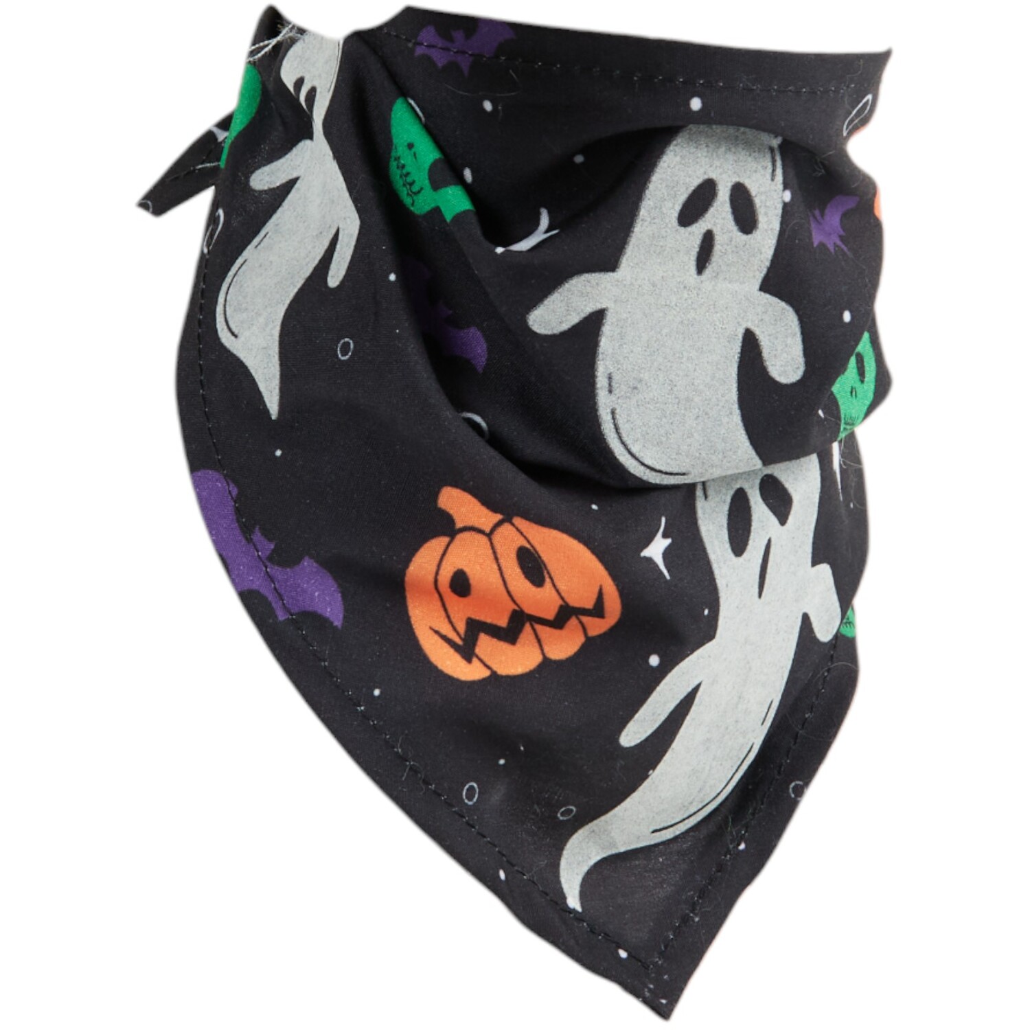 Halloween Spooky Pet Bandana Black Image 2