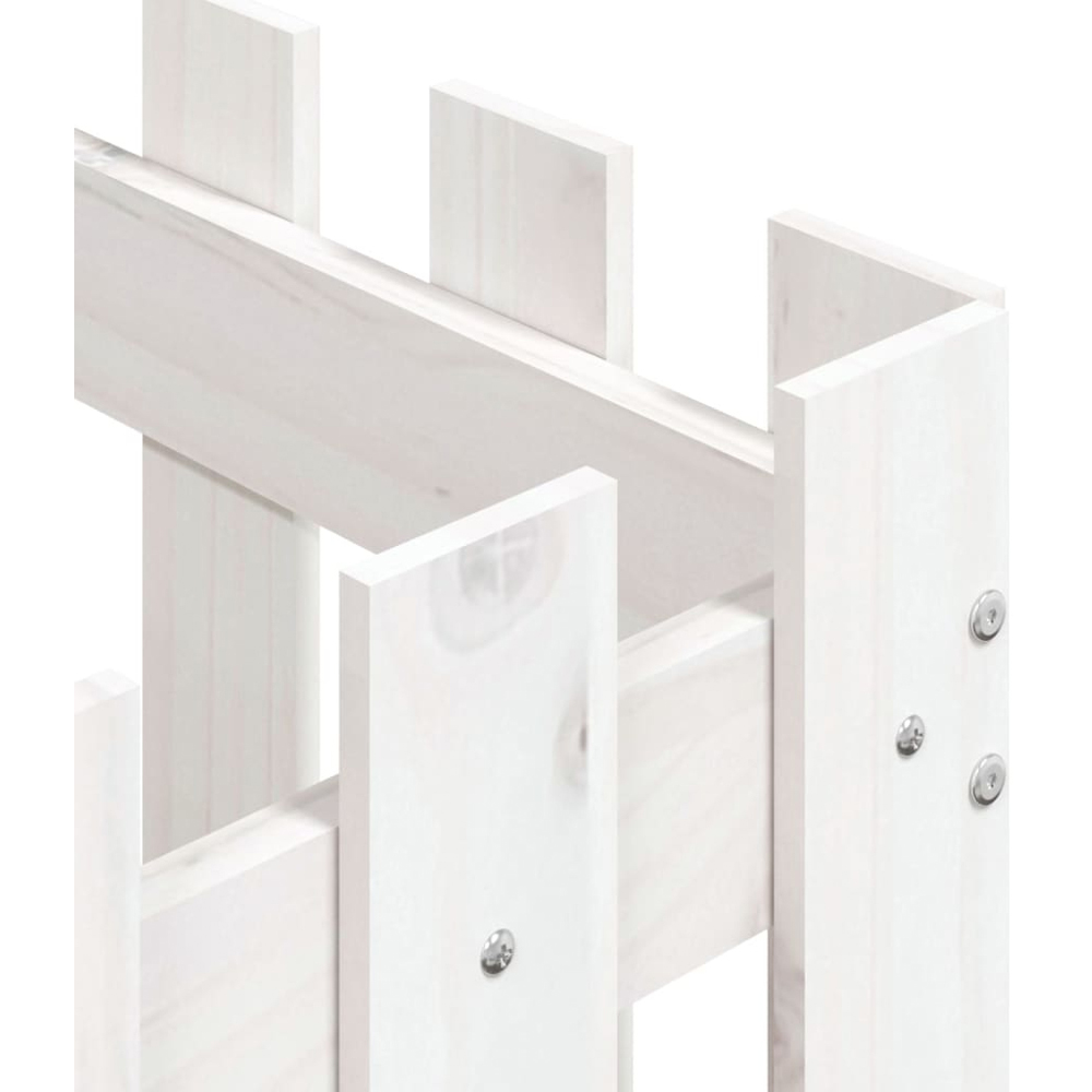 vidaXL White Pine Wood Garden Planter 60 x 60 x 60cm Image 6