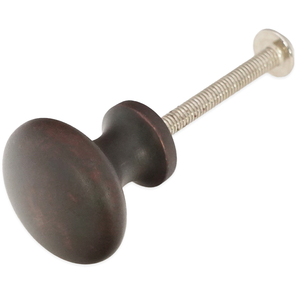 Spira Brass Mushroom Aged Bronze Small 25mm Cupboard Knob Image 3