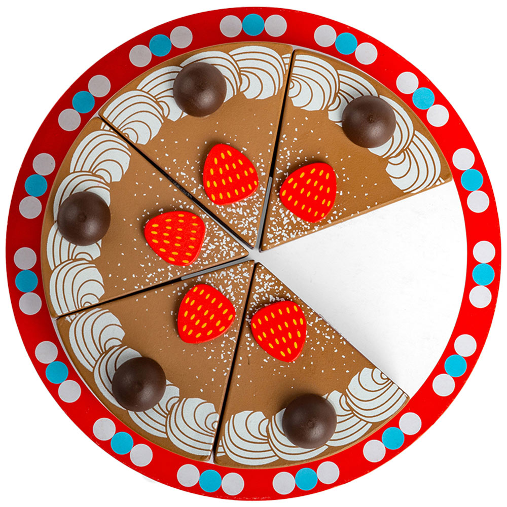 Bigjigs Toys Wooden Chocolate Cake Multicolour Image 4