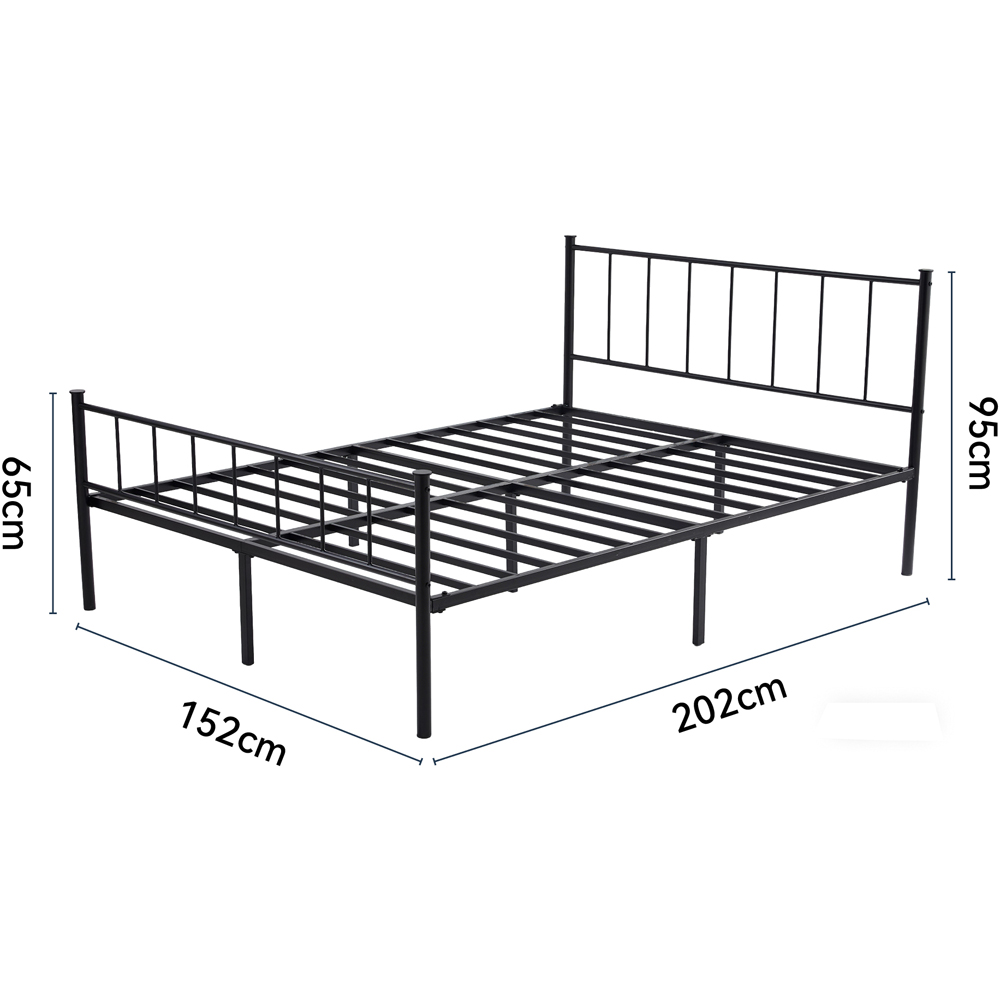 Brooklyn Finn King Size Black Metal Bed Frame with Headboard and Footboard Image 8