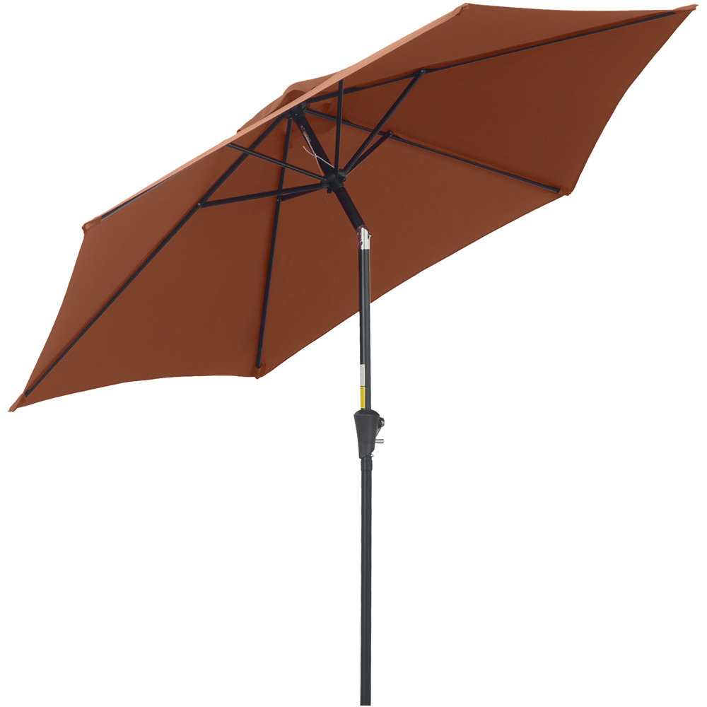 Outsunny Coffee Crank and Tilt Parasol 2.7m Image 1