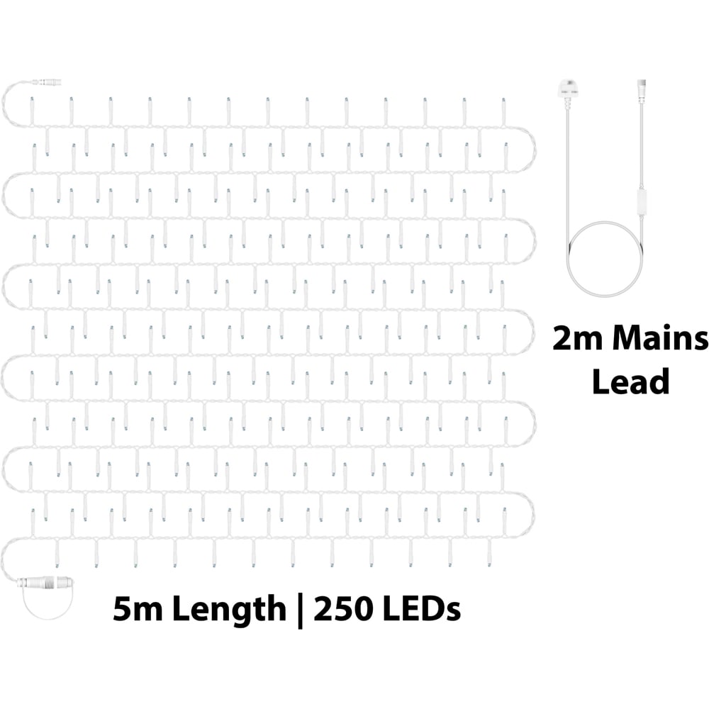 Eagle Connect 250 Cool White LED White Cluster Light 5m Image 9