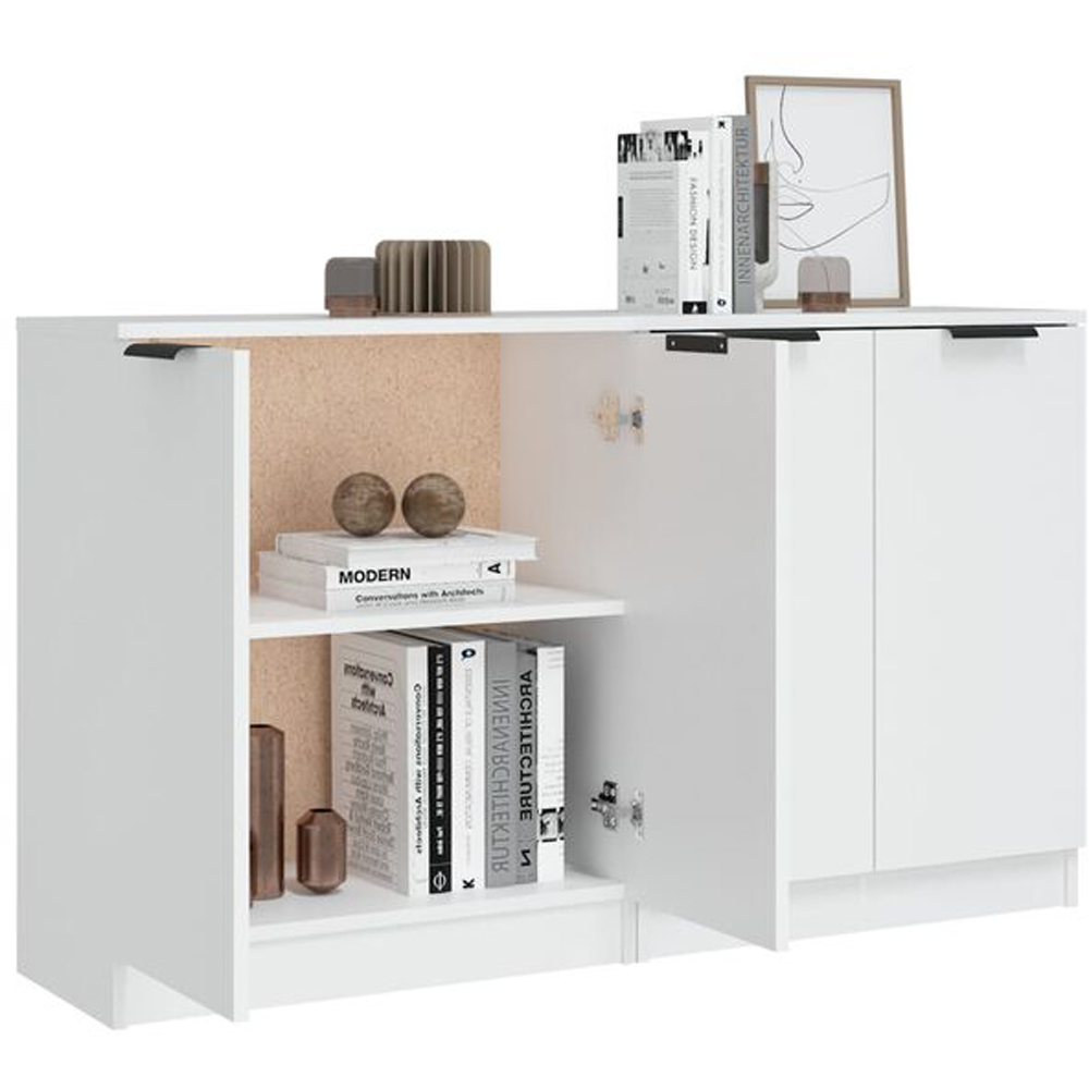 vidaXL 2 Door White Sideboard Set of 2 Image 4