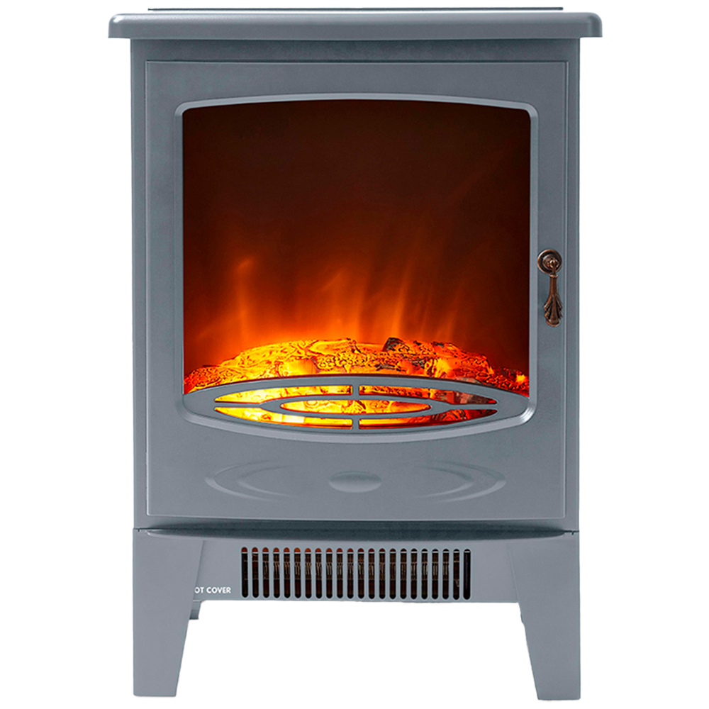 Warmlite Grey Jesmond Electric Fire Stove 1.85kW Wilko