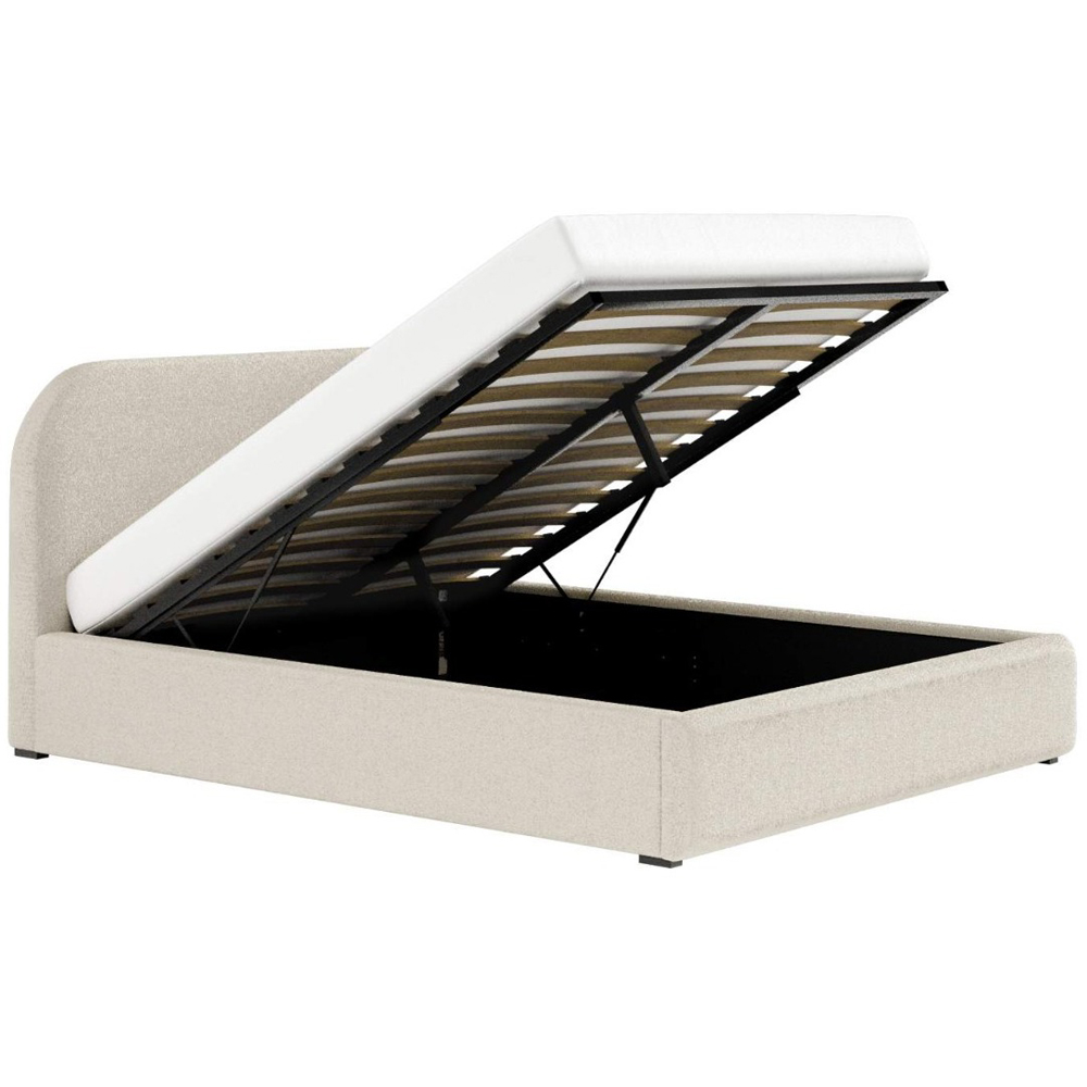 Flair Alba Double Cream Boucle Ottoman Bed Image 3