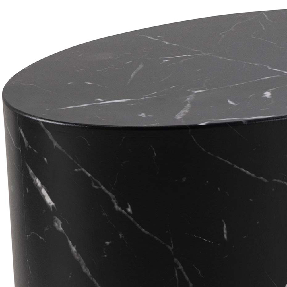 Florence Mice Black Oval Coffee Table Set of 2 Image 4