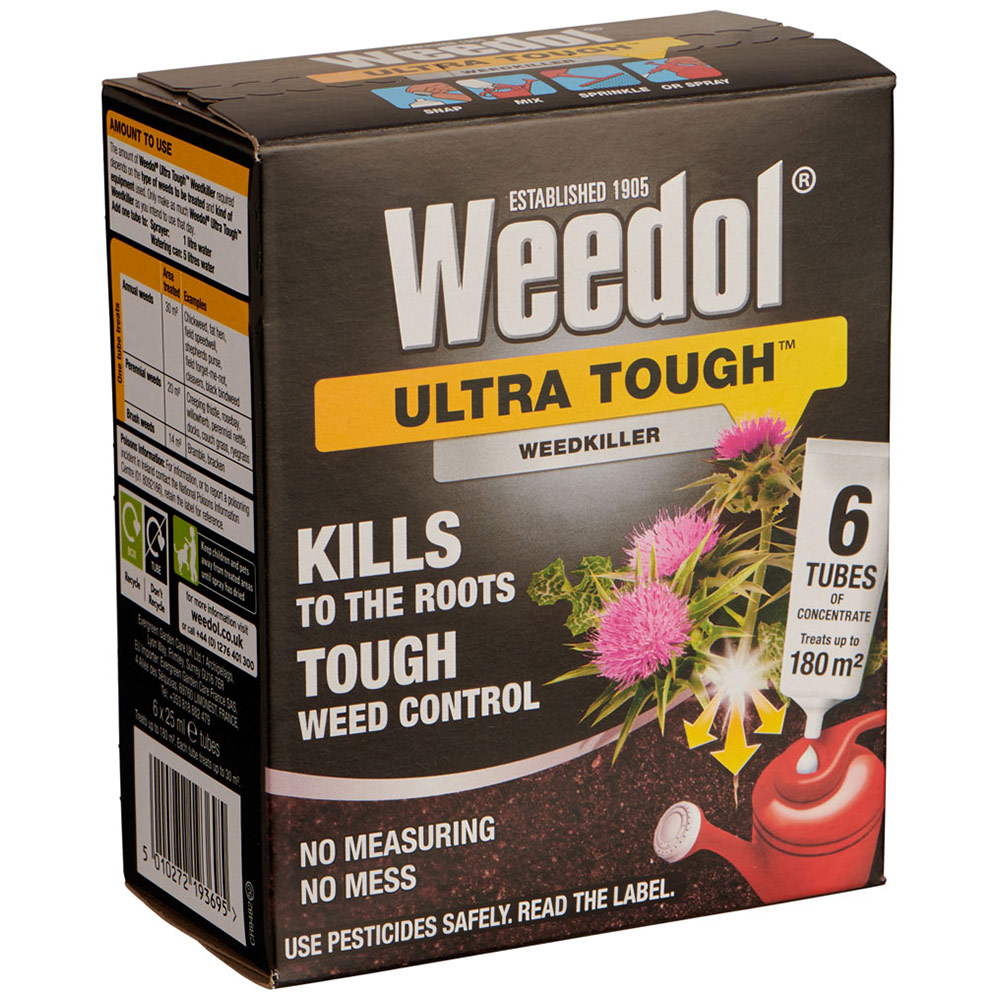 Weedol Ultra Tough Weedkiller Tubes 200ml 6 Pack Image 2