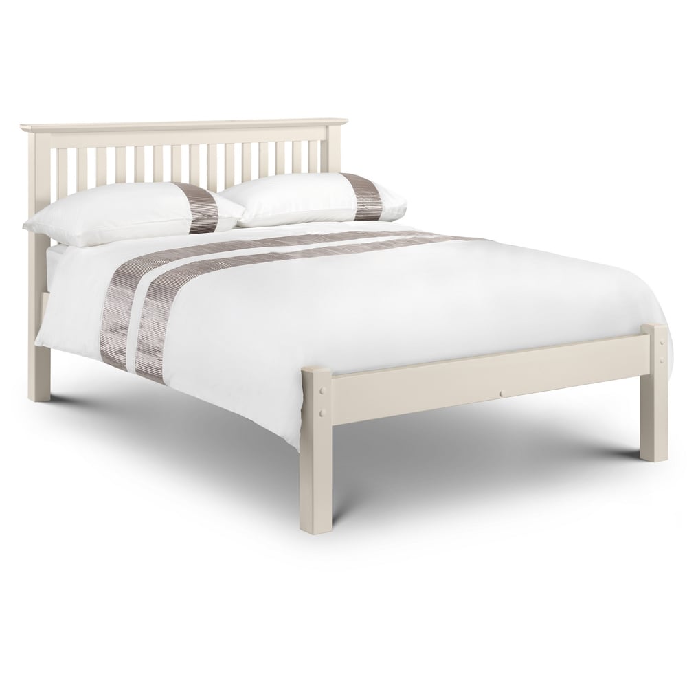 Julian Bowen Barcelona Double White Low Foot End Bed Frame Image 2