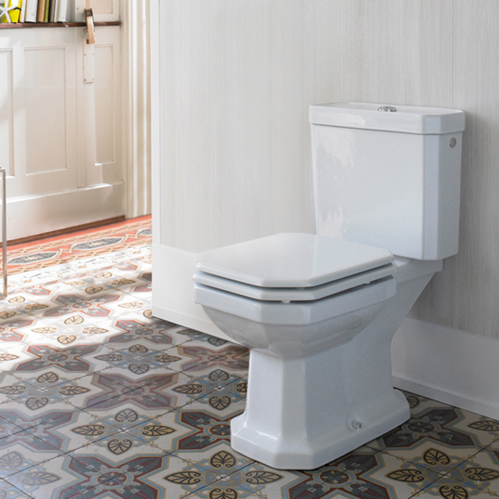 Duravit Octagonal White Toilet Seat and Cover 367 x 437mm Image 3