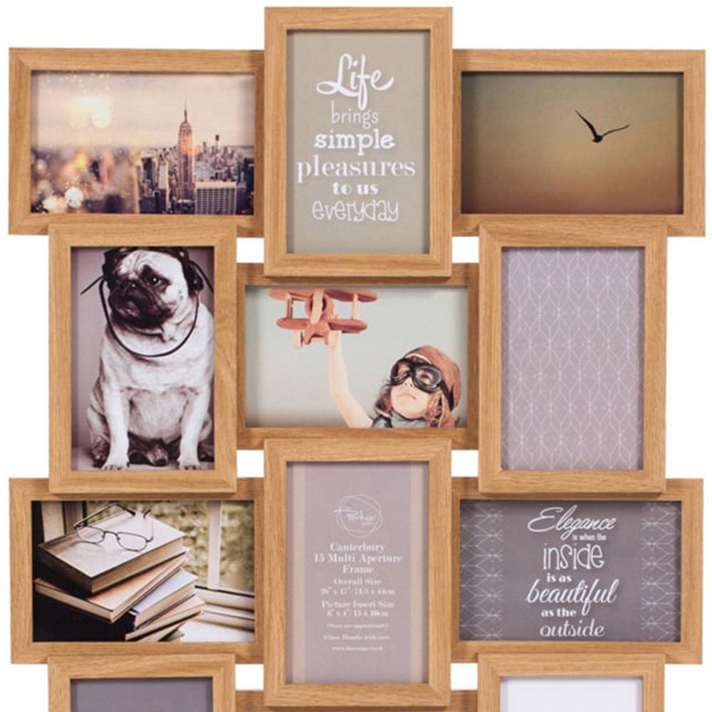 Canterbury Wooden 15 Aperture Frame 6 x 4 inch Image 2