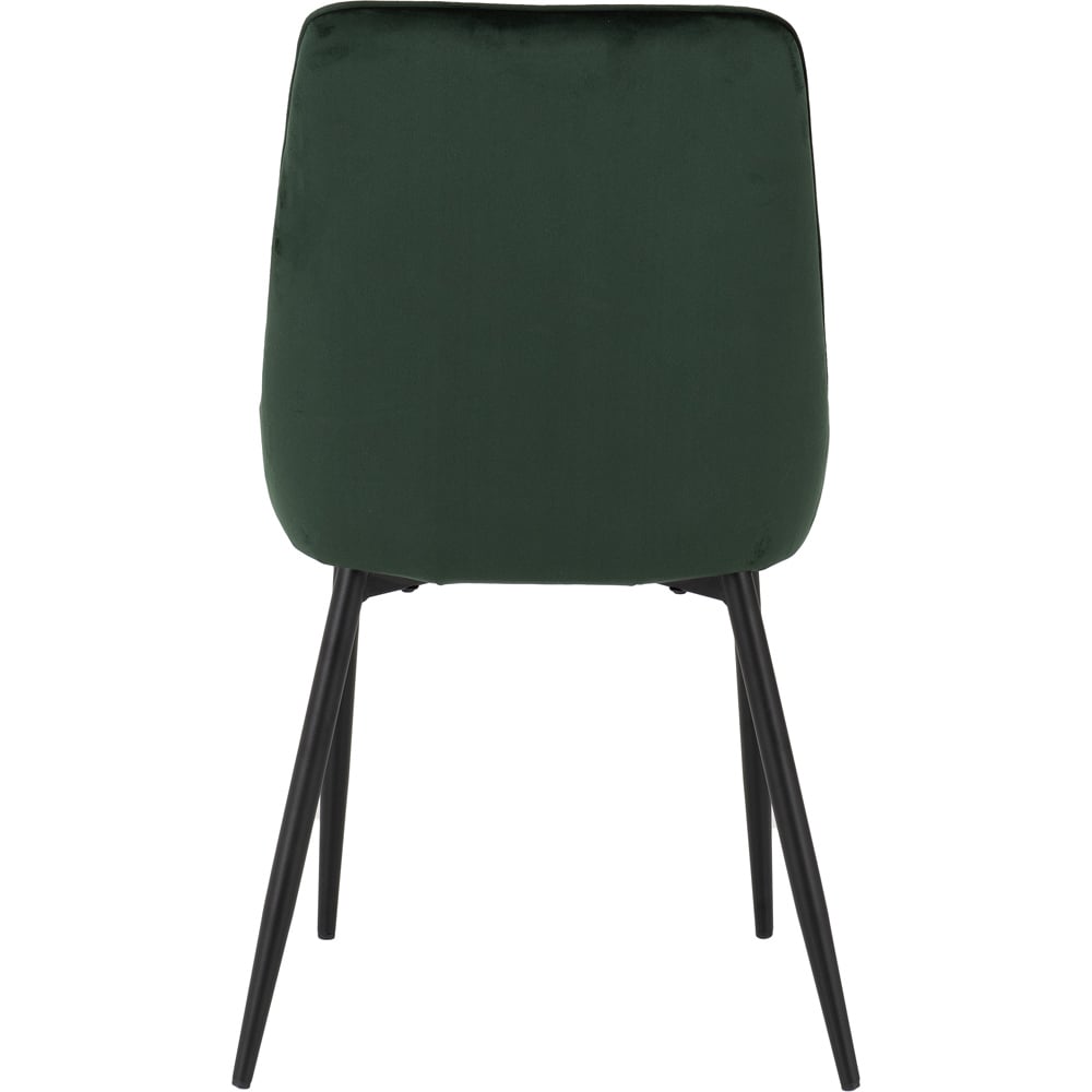 Seconique Avery Set of 2 Emerald Green Velvet Dining Chair Image 6