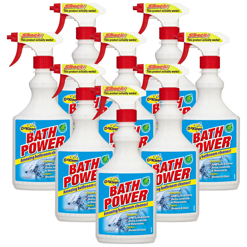 OzKleen Bath Power Bathroom Cleaner Case of 8 x 500ml Wilko