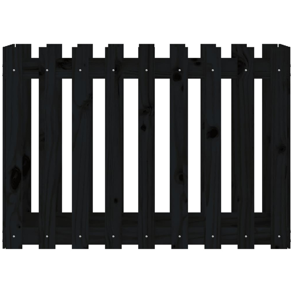 vidaXL Black Pine Wood Raised Garden Bed 100 x 50 x 70cm Image 4