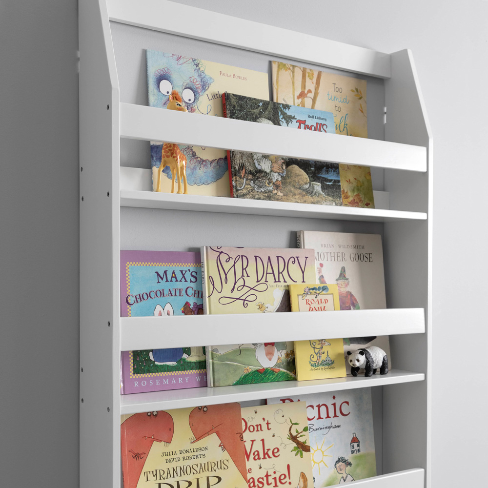 Noa and Nani Hakan 3 Shelf White Wall Mounted Bookcase Image 4