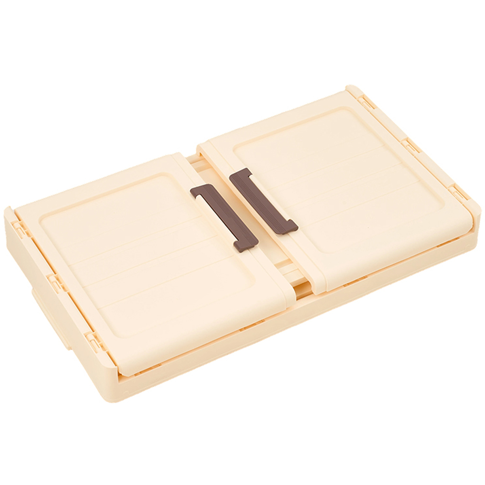Living and Home 4-Tier Cream Foldable Storage Cabinet with Castors Image 3