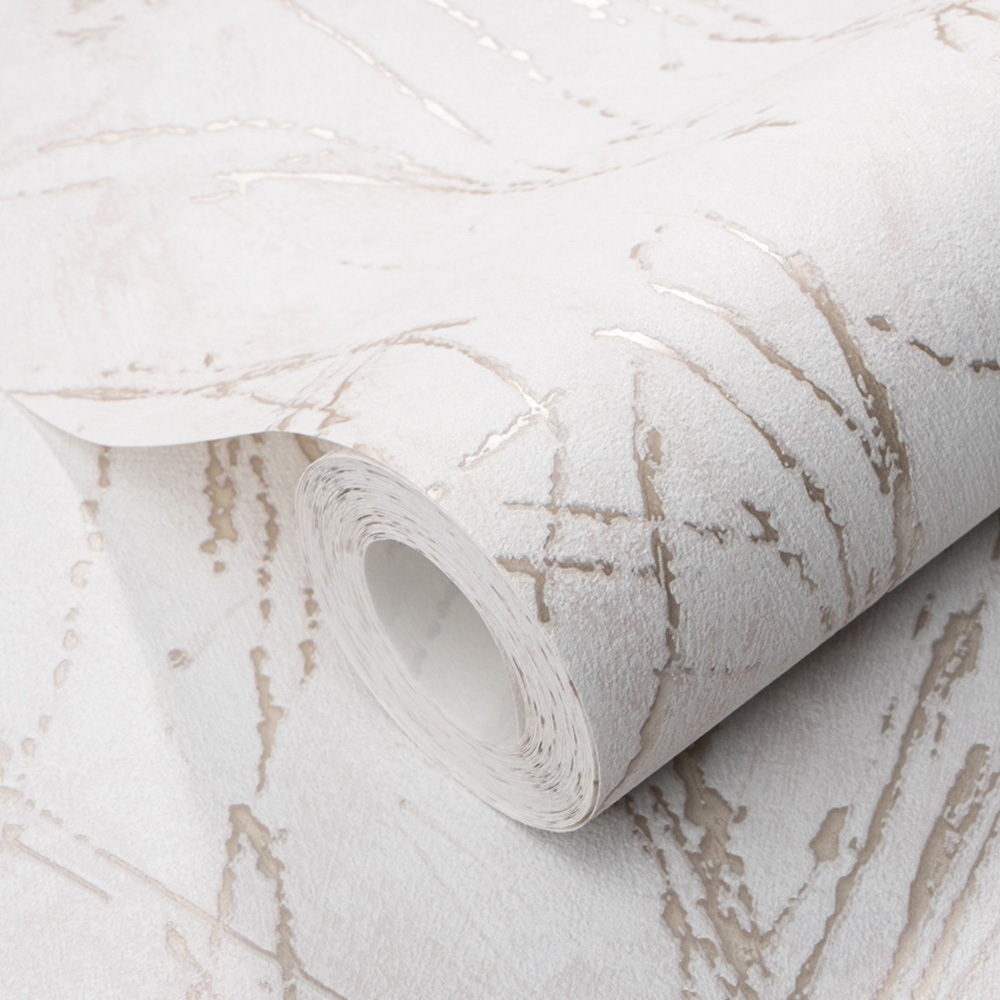 Erismann Elegant Leaves Neutral and Soft Gold Wallpaper Image 2