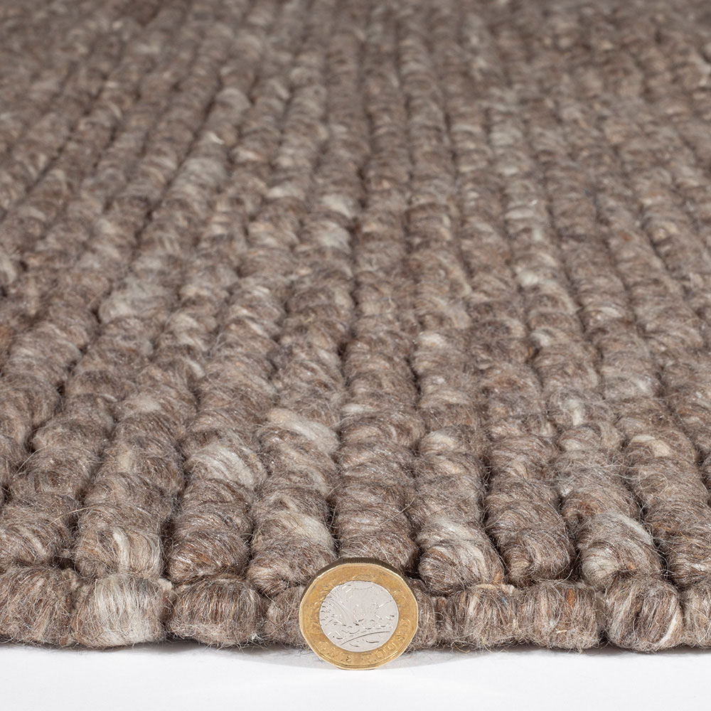 Esselle Home Delilah Taupe Mottled Wool Pebble Rug 200 x 290cm Image 4