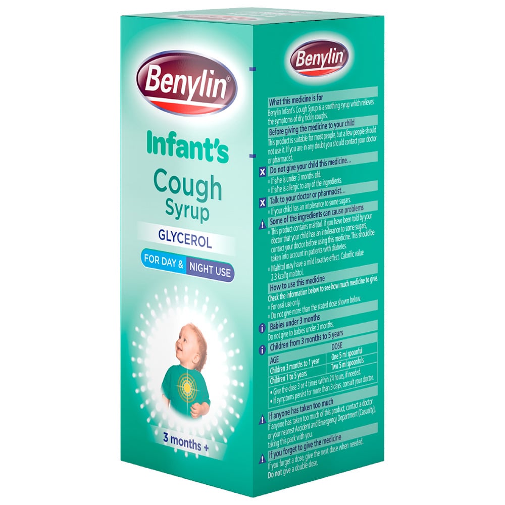 Benylin Infant's Cough Syrup 3 Months 125ml Wilko