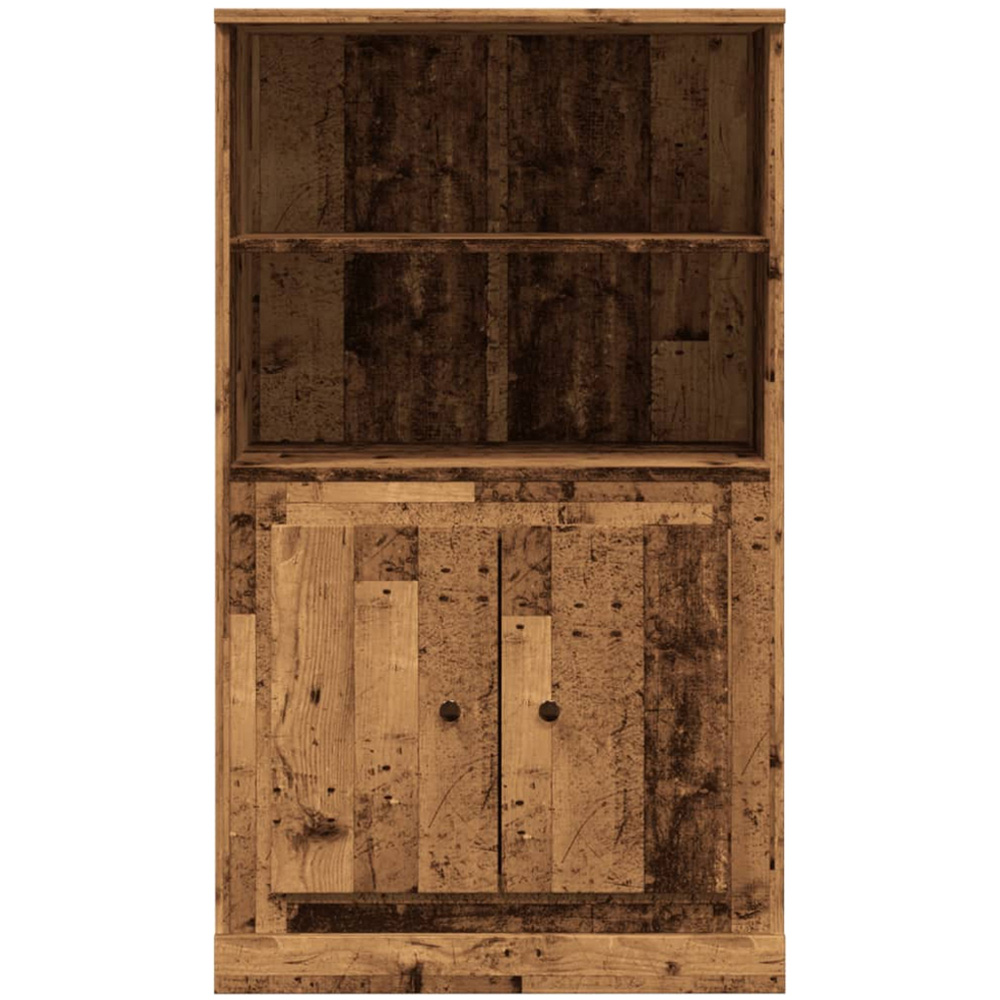 vidaXL 2 Door 2 Shelf Old Wood Highboard Image 5