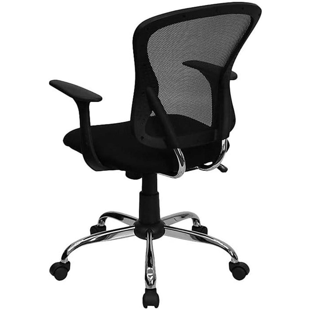 FWStyle Black Mesh Ergonomic Lumbar Support Office Chair Image 4