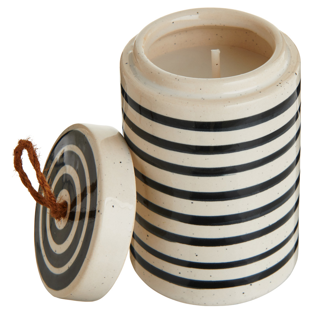 Single Wilko Ceramic Candle Pot with Lid in Assorted styles Image 3