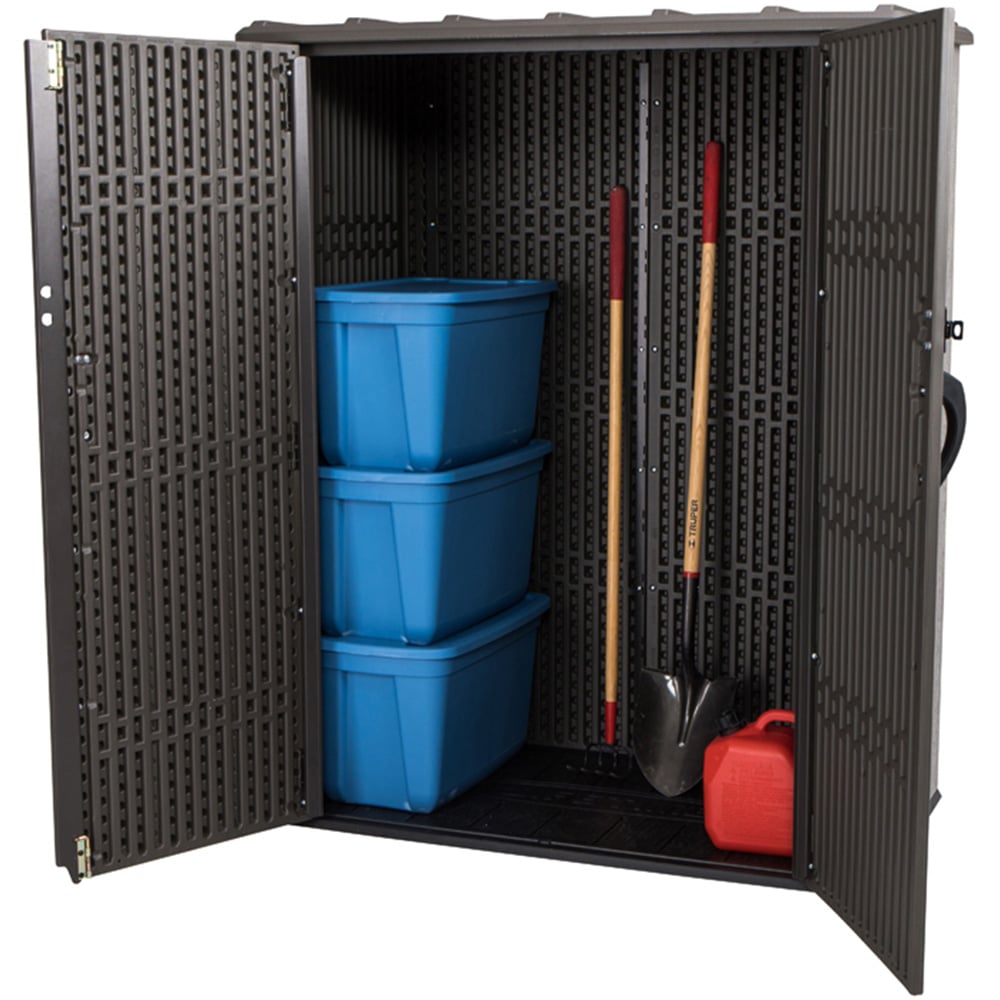 Lifetime Products Brown Vertical Storage Shed Image 3