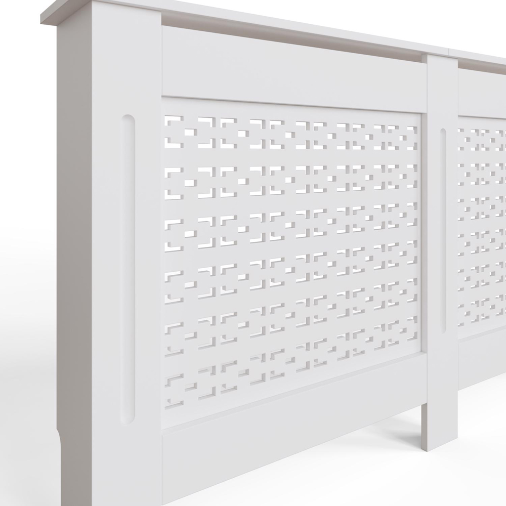 FWStyle White Geometric Pattern MDF Radiator Cover Large Image 4