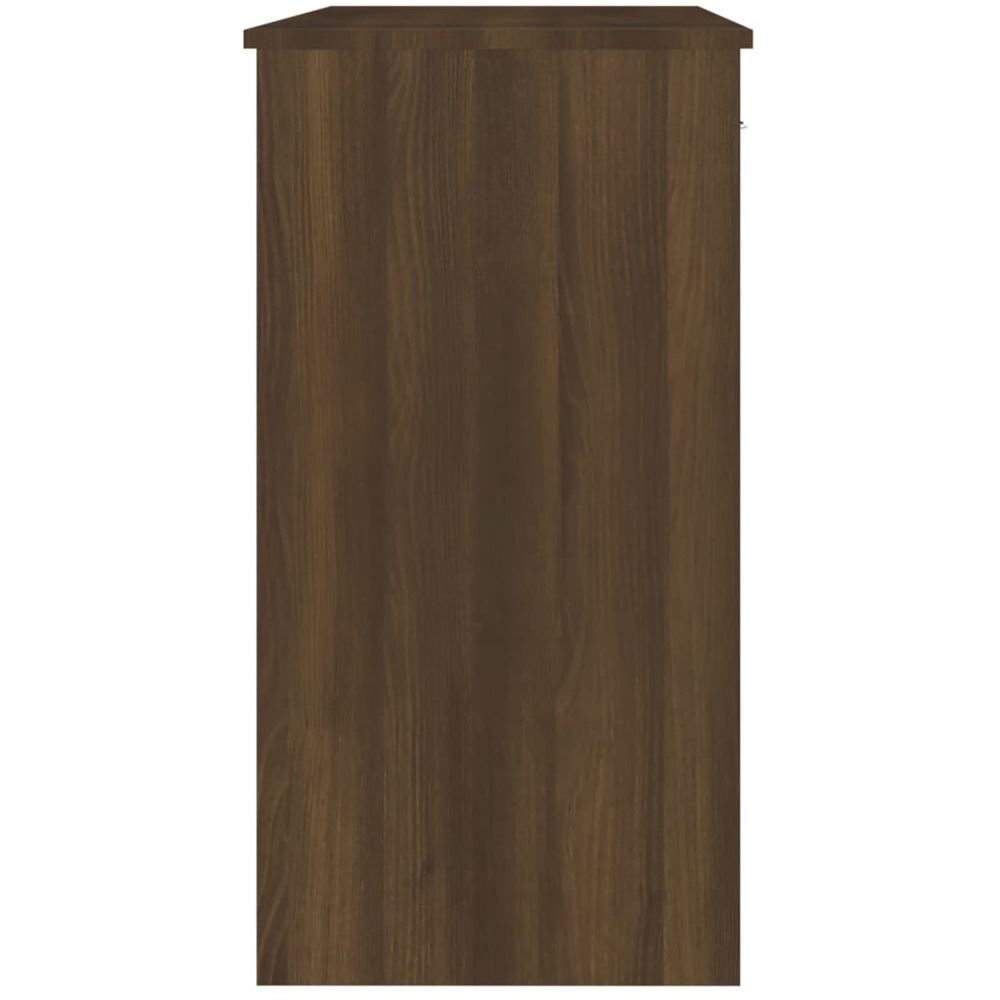 vidaXL 2 Drawer Study Desk Brown Oak Image 5