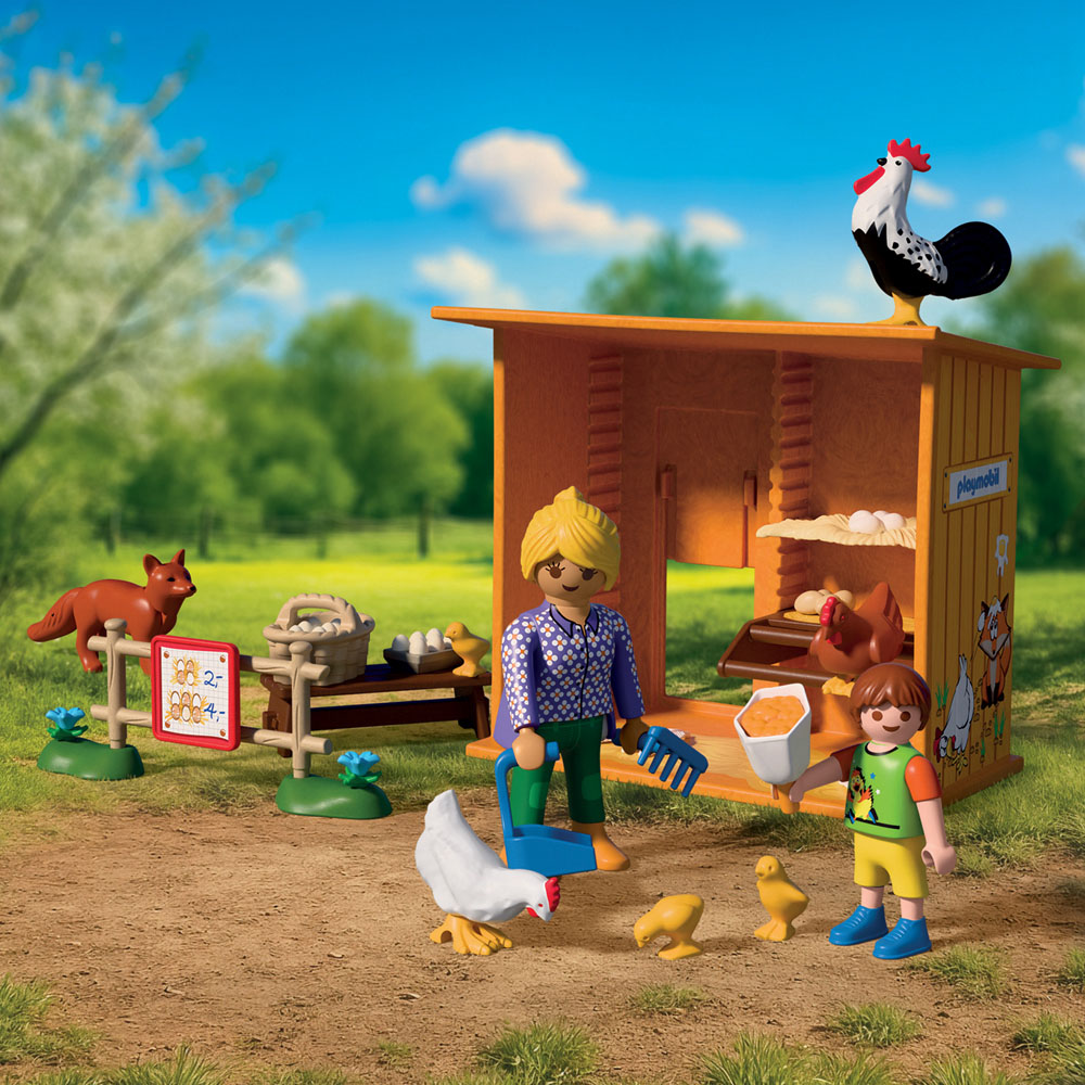 Playmobil Country Young Shepherd Chicken Coop Playset 39 Piece Image 4
