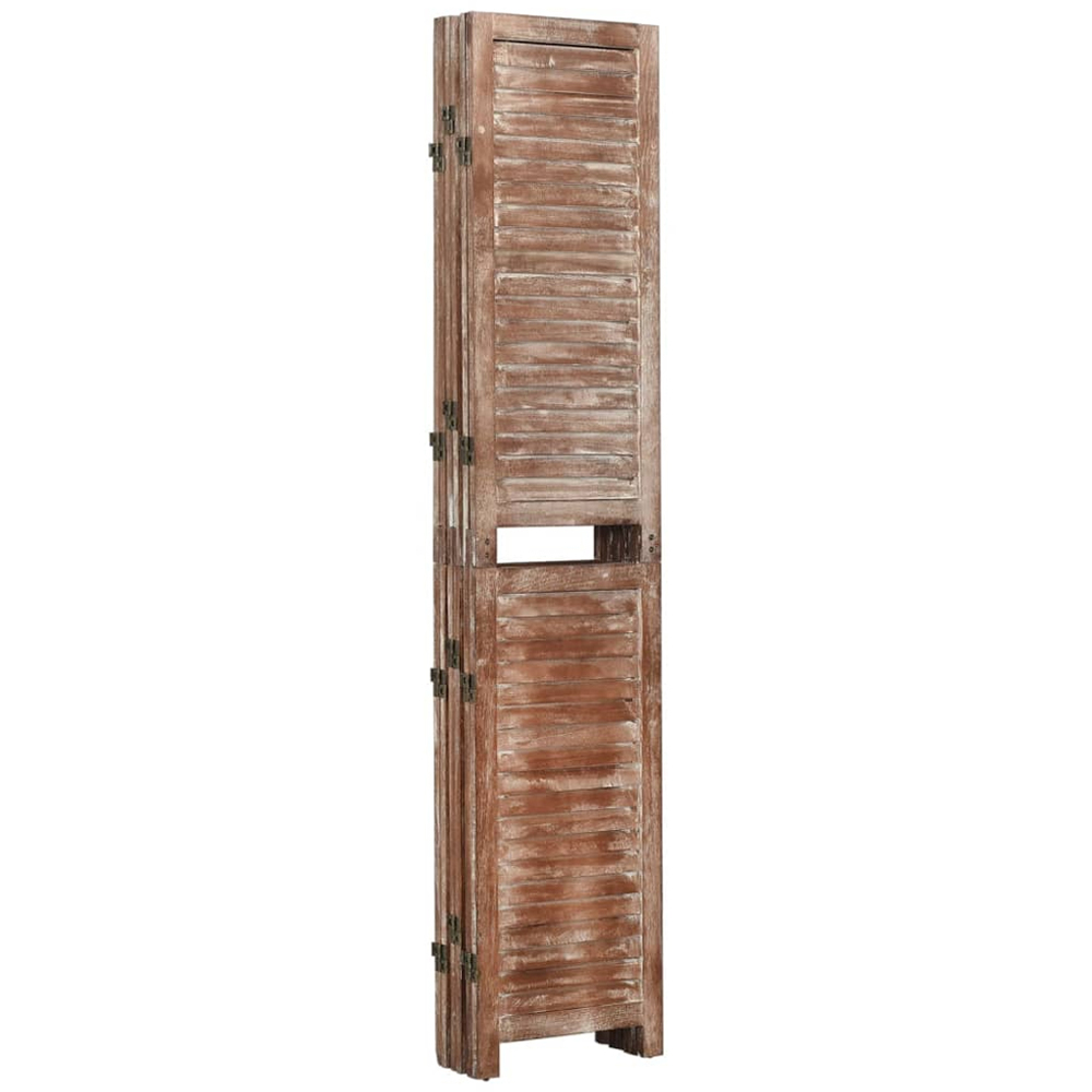 vidaXL Solid Paulownia Wood 6 Panel Room Divider 210 x 165cm Image 4