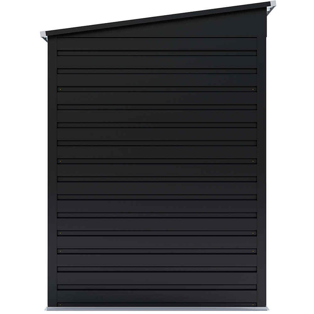 Living and Home 6.1 x 4ft Outdoor Galvanised Steel Storage Shed Black Image 4