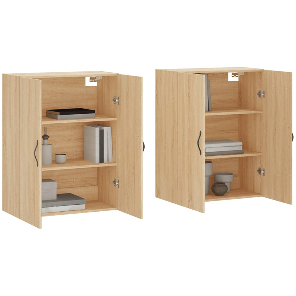 vidaXL 2 Door Sonoma Oak Wall Mounted Cabinet 2 Pack Image 3