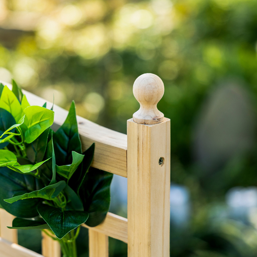 Outsunny Natural Raised Garden Bed Planter with Trellis 120 x 28 x 64cm Image 3