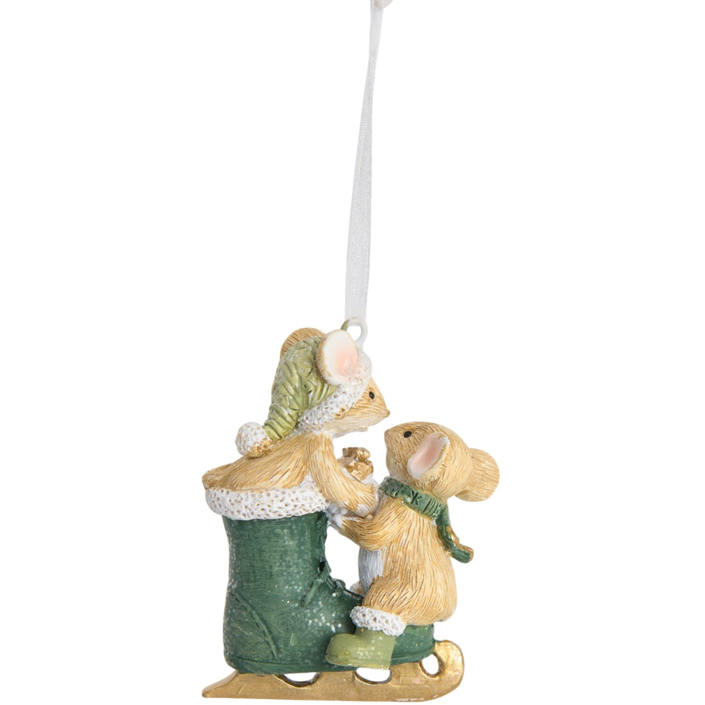 Christmas Winter Mice Hanging Decoration Image 3