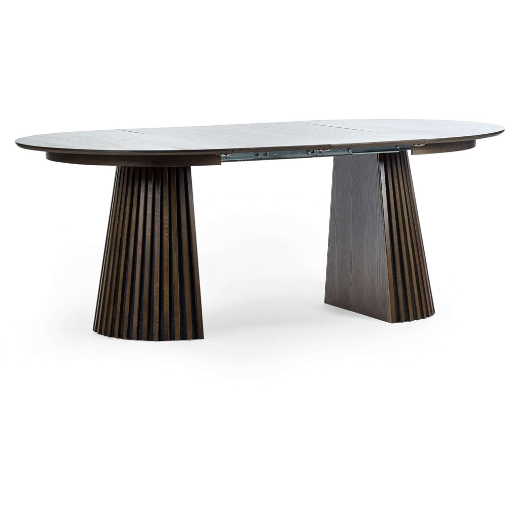 Julian Bowen Arya 6 Seater 120-200cm Dark Oak Effect Fluted Extending Dining Table Image 4