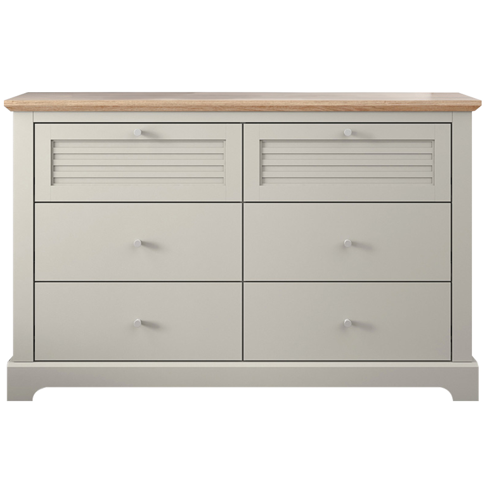 GFW Salcombe 6 Drawer Grey Chest of Drawers Image 2