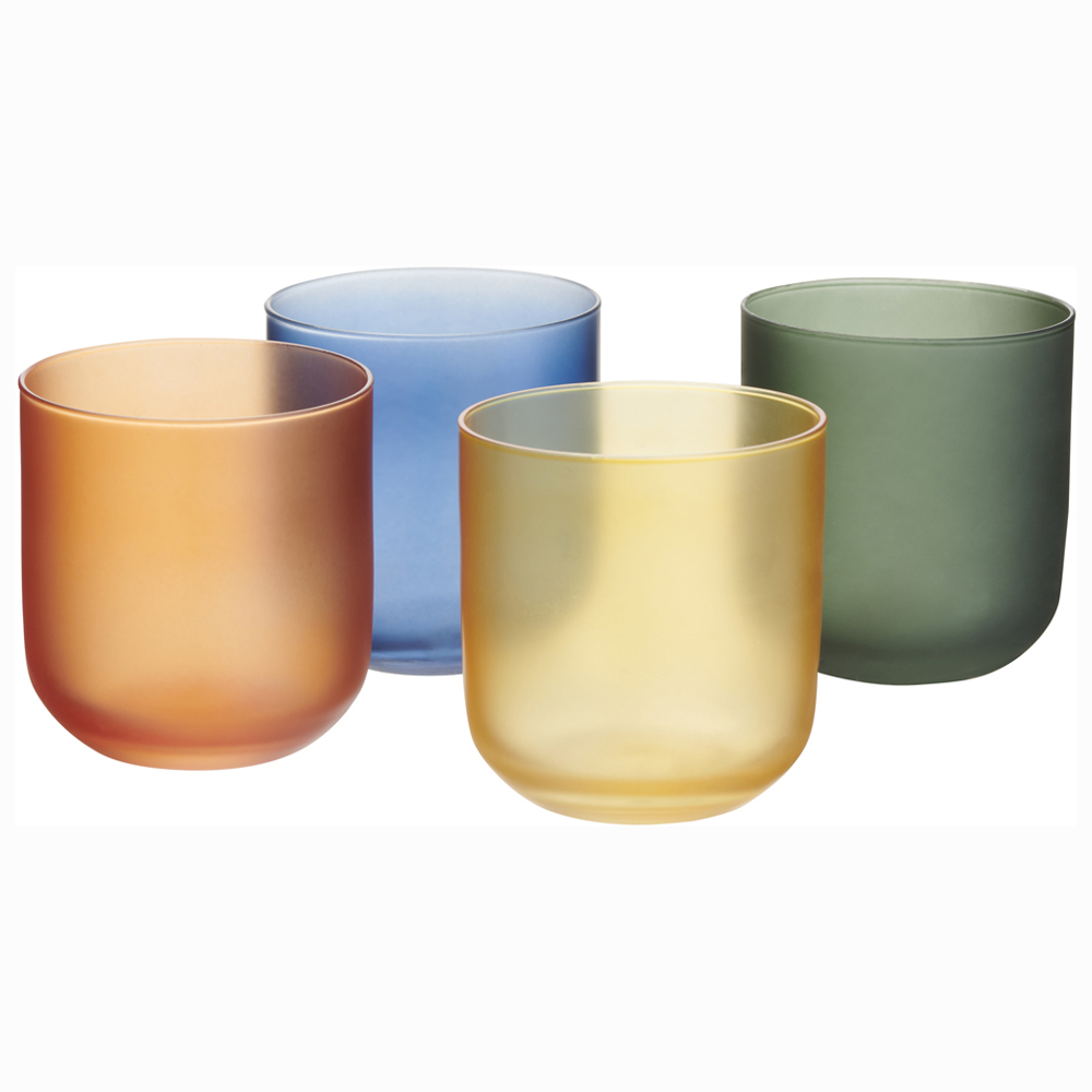 Wilko Frosted Matt Glass Tumblers 4 Pack Image 2
