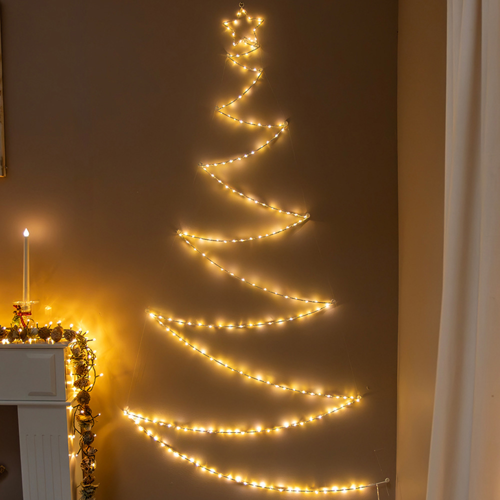 The Christmas Centre 200 Warm White LED Pre-Lit Silver Wire Foldable Xmas Tree 5.6ft Image 1