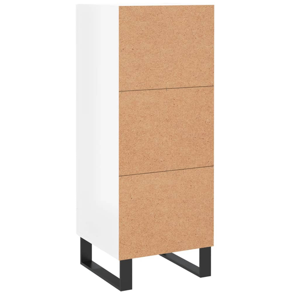 vidaXL Single Door High Gloss White Sideboard Image 8