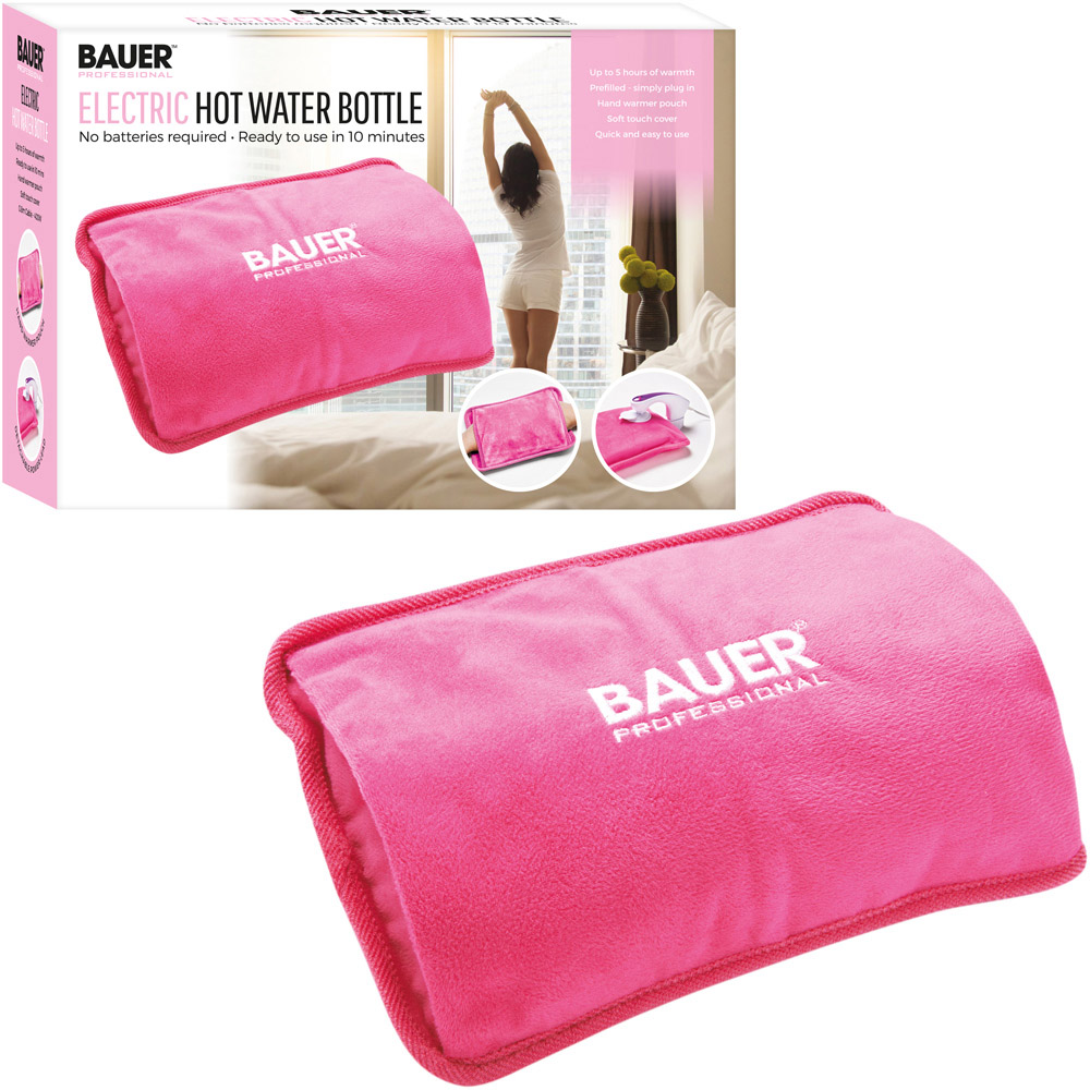 Bauer Pink Rechargeable Electric Hot Water Bottle Image 2
