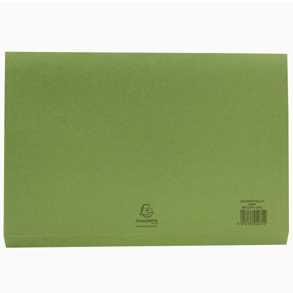 Exacompta Guildhall Green A4+ Manilla Document Wallet 50 Pack Image 4